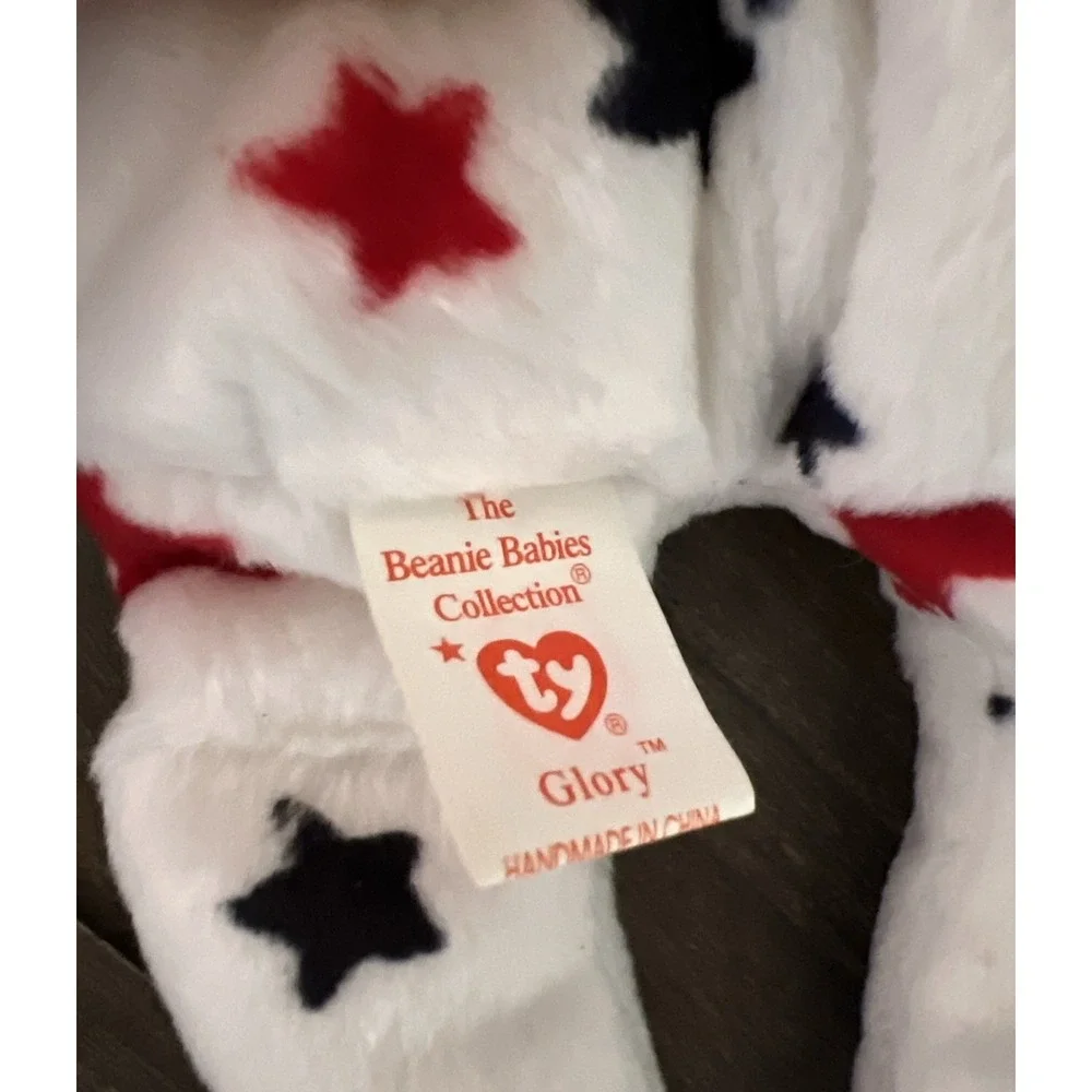 Ty Beanie Baby Glory the Bear 1998 Patriotic American Flag Stars Plush Toy